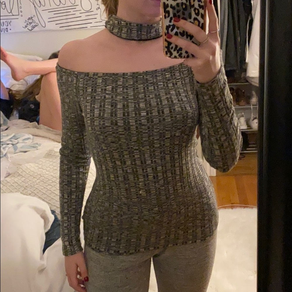 Tight off the shoulder shirt